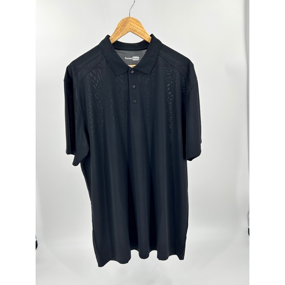 CornerStone Select Snag-Proof Polo Shirt‎ Mens XL Black Short Sleeve CS412 XL